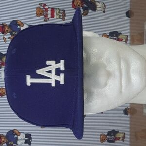 Los Angeles Dodgers New Era stitched logo on-field cap 7 1/4 fitted baseball hat